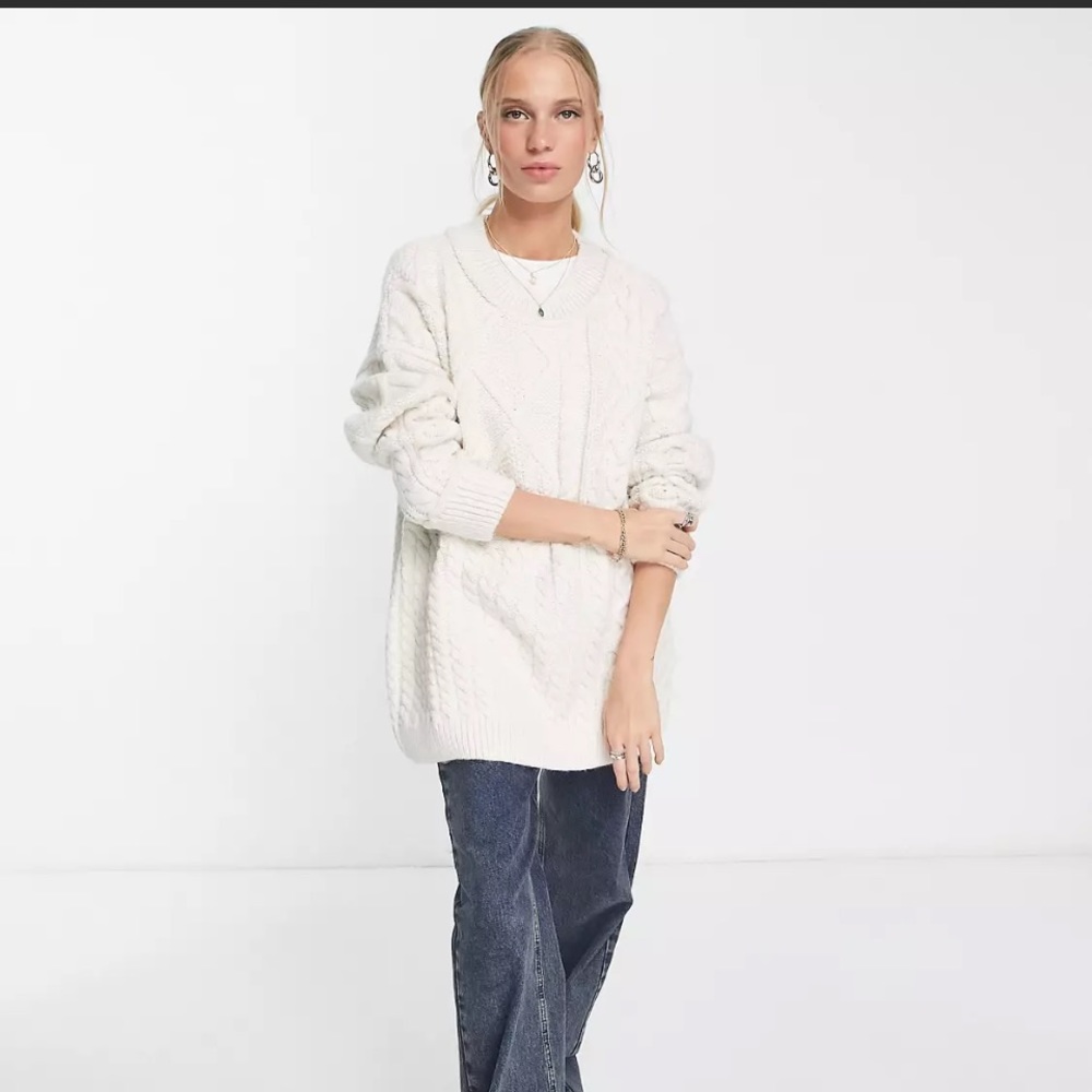 FREE PEOPLE oversized cable knit